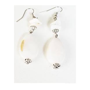 Boucles d'oreilles larmes blanches