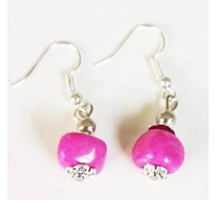 Boucles d'oreilles roses