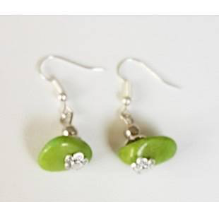 Boucles d'oreilles vertes